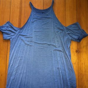 AEO high neck off the shoulder shirt